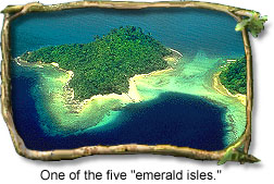 One of the five emerald isles